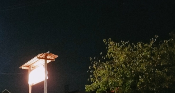 もうすぐ地域のお祭りがあります！夜遅くまで太鼓や踊りの練習をしています。