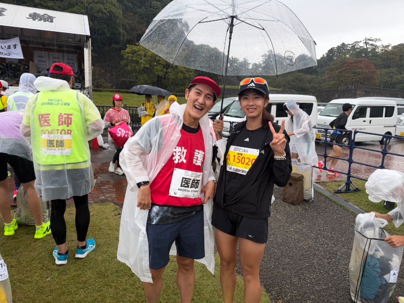 院長と参戦。走ることがチャリティーになるなんて最高！