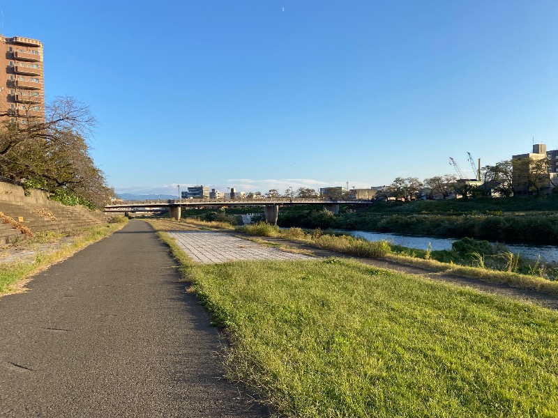 お天気が良かったので、足羽川ラン
